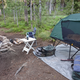 We shared a one person (XL though) tent cot every night as Sadie wasn’t a fan of mosquitoes. I was usually too tired to care.